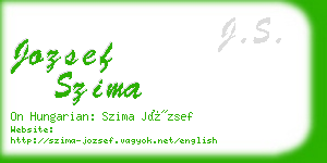 jozsef szima business card